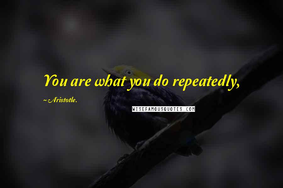 Aristotle. Quotes: You are what you do repeatedly,