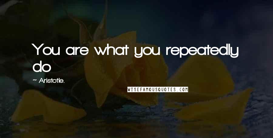 Aristotle. Quotes: You are what you repeatedly do