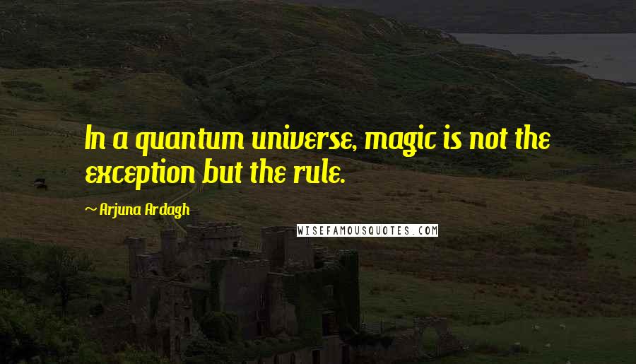 Arjuna Ardagh Quotes: In a quantum universe, magic is not the exception but the rule.