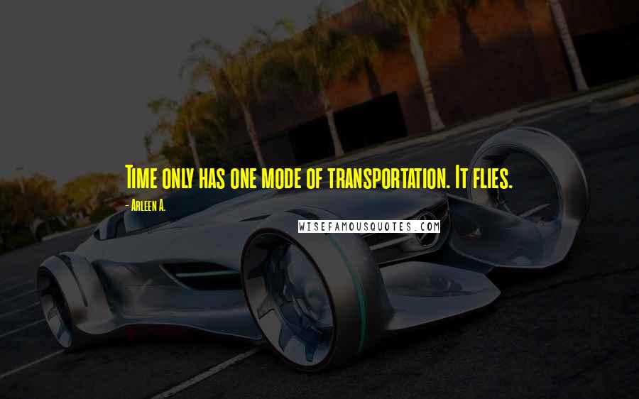 Arleen A. Quotes: Time only has one mode of transportation. It flies.