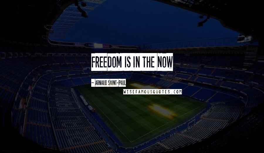 Arnaud Saint-Paul Quotes: Freedom is in the Now