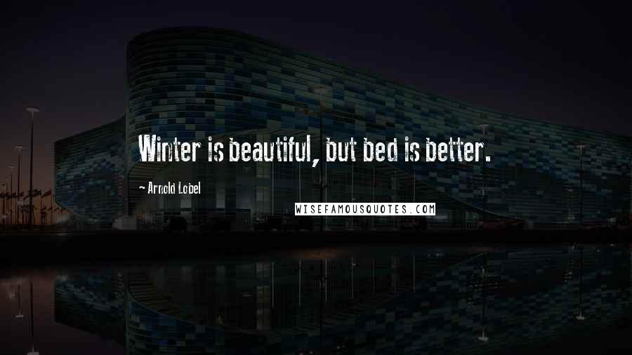 Arnold Lobel Quotes: Winter is beautiful, but bed is better.