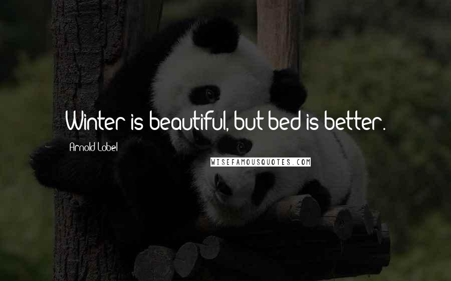 Arnold Lobel Quotes: Winter is beautiful, but bed is better.