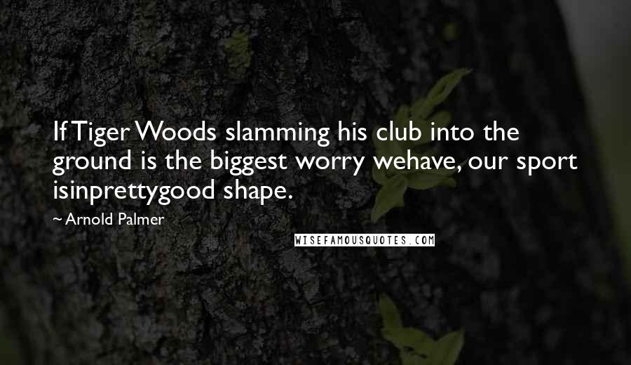 Arnold Palmer Quotes: If Tiger Woods slamming his club into the ground is the biggest worry wehave, our sport isinprettygood shape.