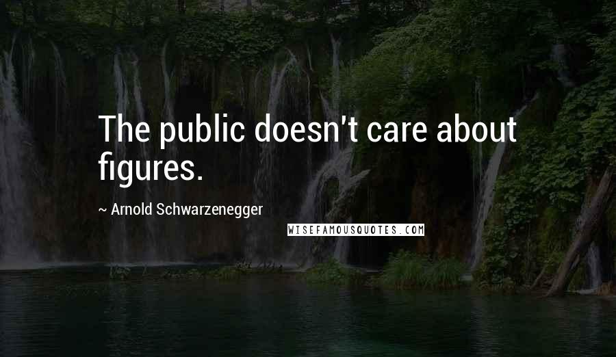 Arnold Schwarzenegger Quotes: The public doesn't care about figures.