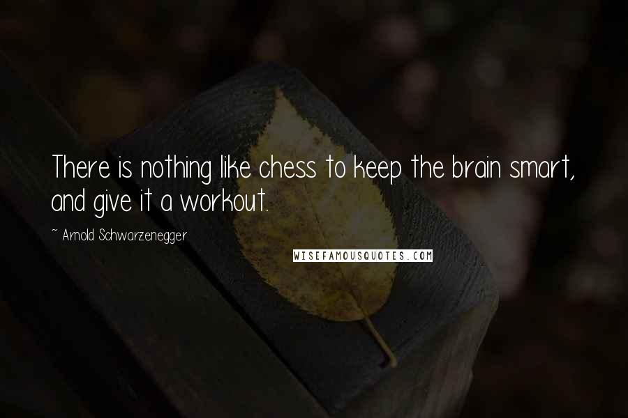 Arnold Schwarzenegger Quotes: There is nothing like chess to keep the brain smart, and give it a workout.