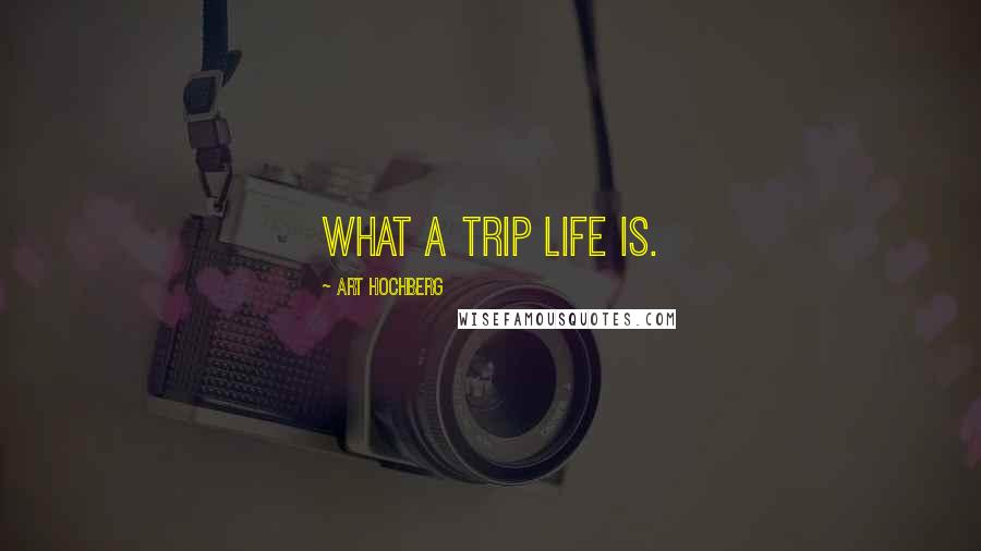 Art Hochberg Quotes: What a trip life is.