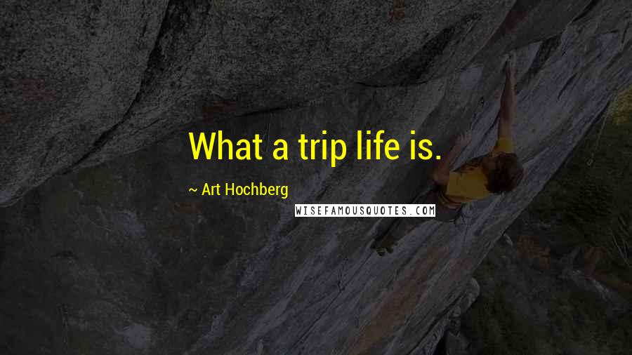 Art Hochberg Quotes: What a trip life is.