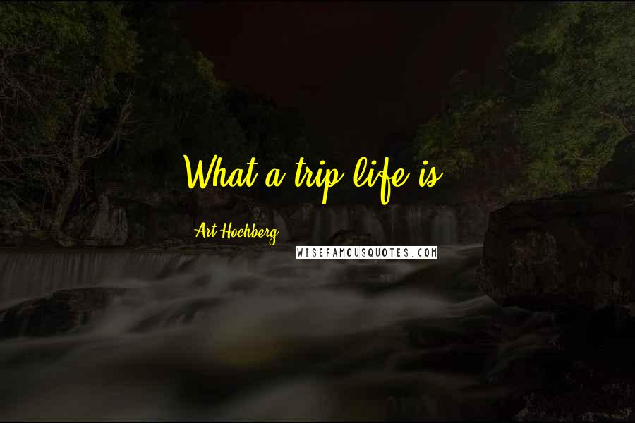 Art Hochberg Quotes: What a trip life is.