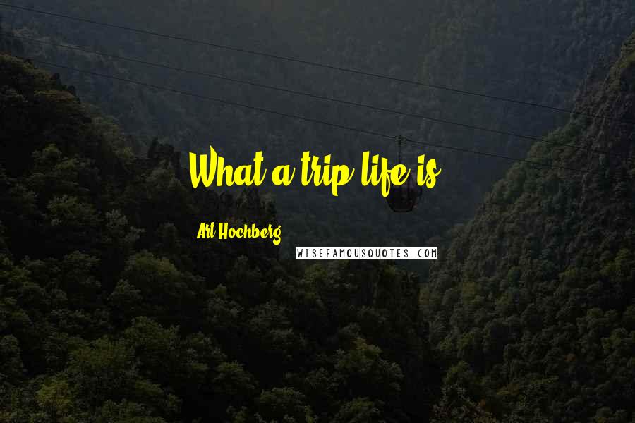 Art Hochberg Quotes: What a trip life is.