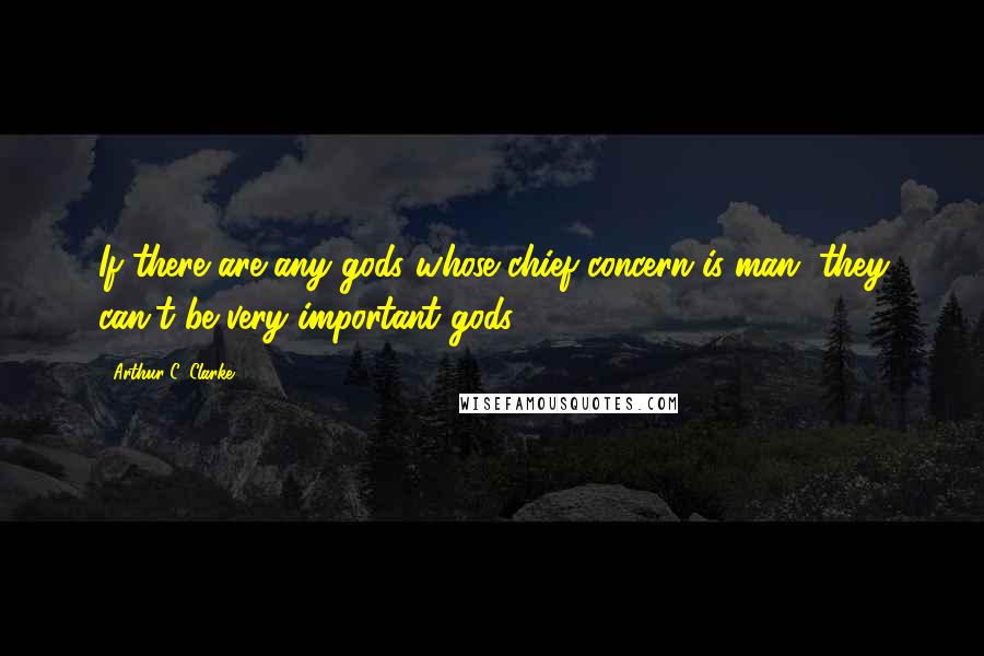 Arthur C. Clarke Quotes: If there are any gods whose chief concern is man, they can't be very important gods.
