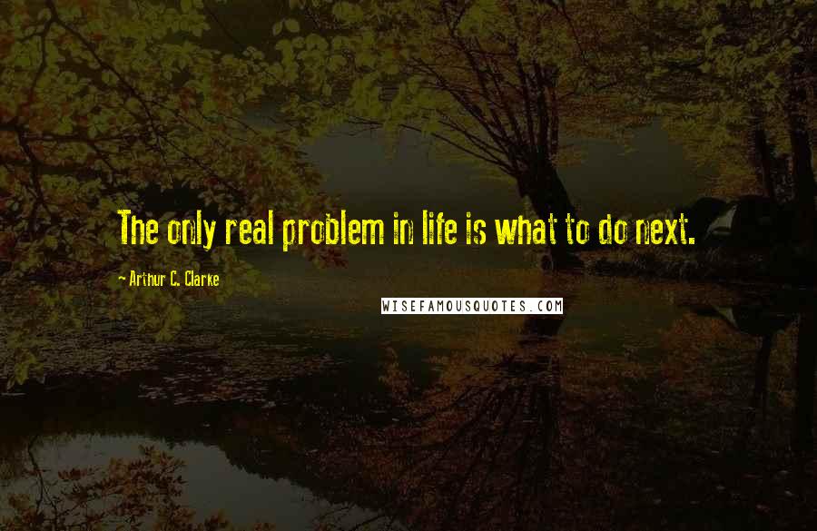 Arthur C. Clarke Quotes: The only real problem in life is what to do next.