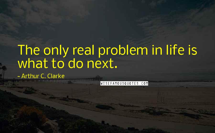 Arthur C. Clarke Quotes: The only real problem in life is what to do next.