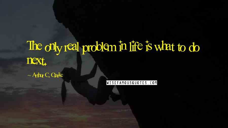 Arthur C. Clarke Quotes: The only real problem in life is what to do next.
