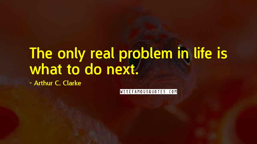 Arthur C. Clarke Quotes: The only real problem in life is what to do next.