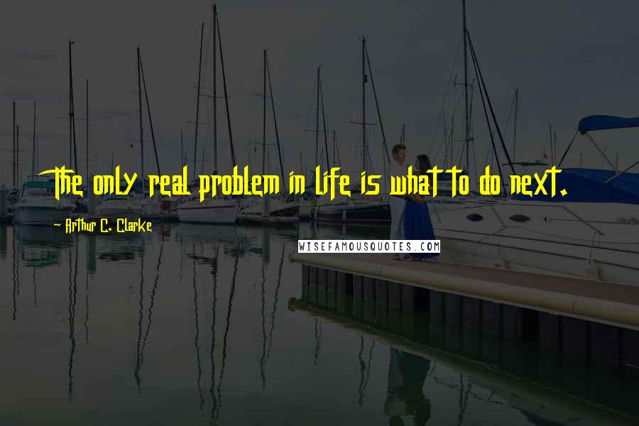 Arthur C. Clarke Quotes: The only real problem in life is what to do next.