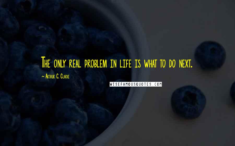 Arthur C. Clarke Quotes: The only real problem in life is what to do next.