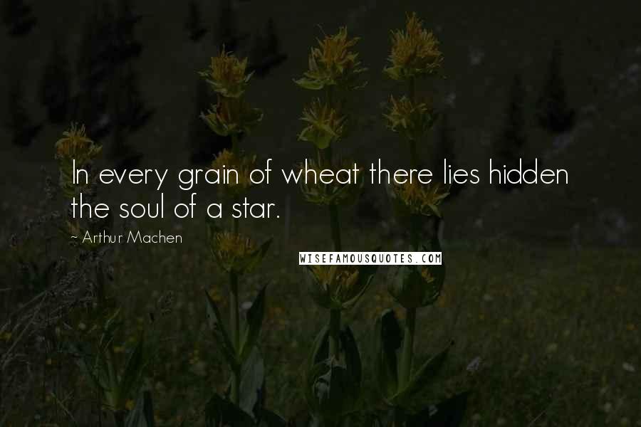 Arthur Machen Quotes: In every grain of wheat there lies hidden the soul of a star.