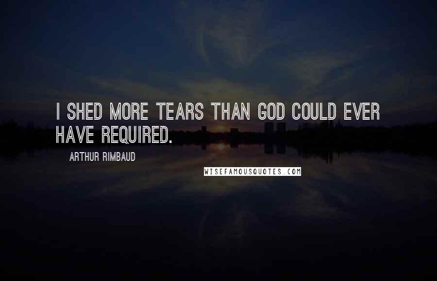 Arthur Rimbaud Quotes: I shed more tears than God could ever have required.