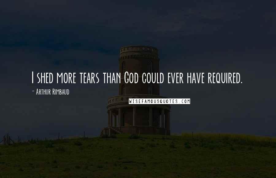 Arthur Rimbaud Quotes: I shed more tears than God could ever have required.