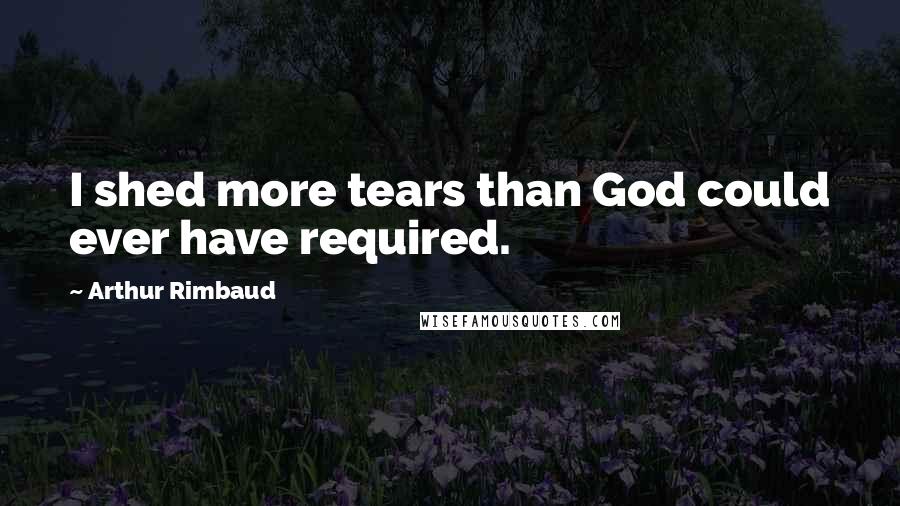 Arthur Rimbaud Quotes: I shed more tears than God could ever have required.