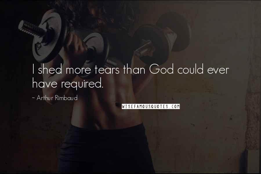 Arthur Rimbaud Quotes: I shed more tears than God could ever have required.