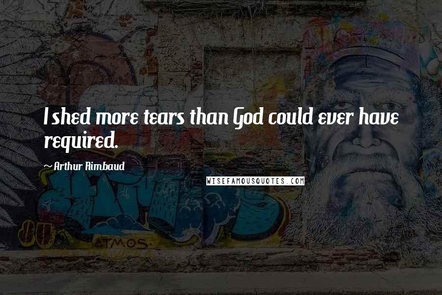 Arthur Rimbaud Quotes: I shed more tears than God could ever have required.