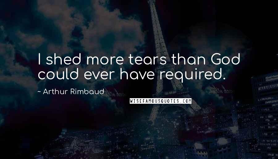 Arthur Rimbaud Quotes: I shed more tears than God could ever have required.