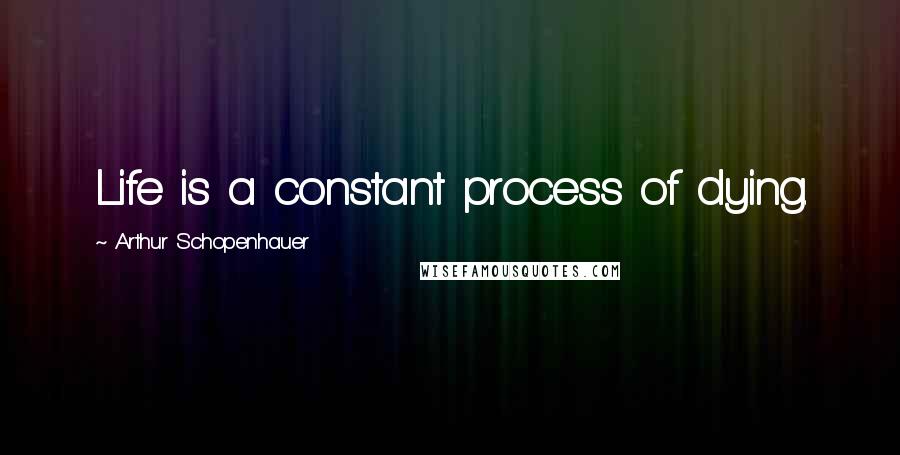 Arthur Schopenhauer Quotes: Life is a constant process of dying.