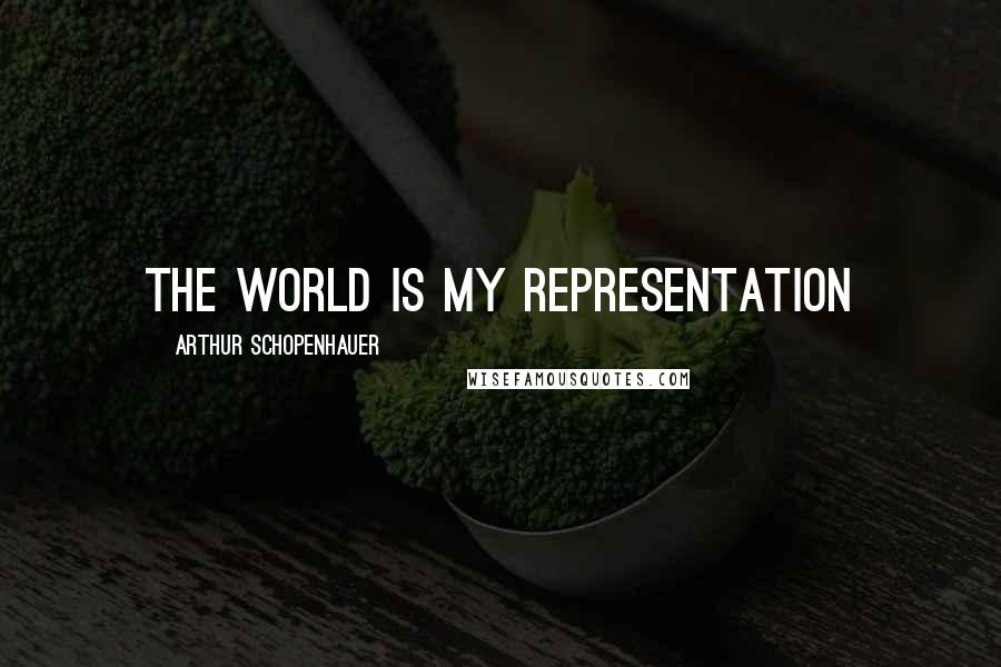 Arthur Schopenhauer Quotes: The world is my representation