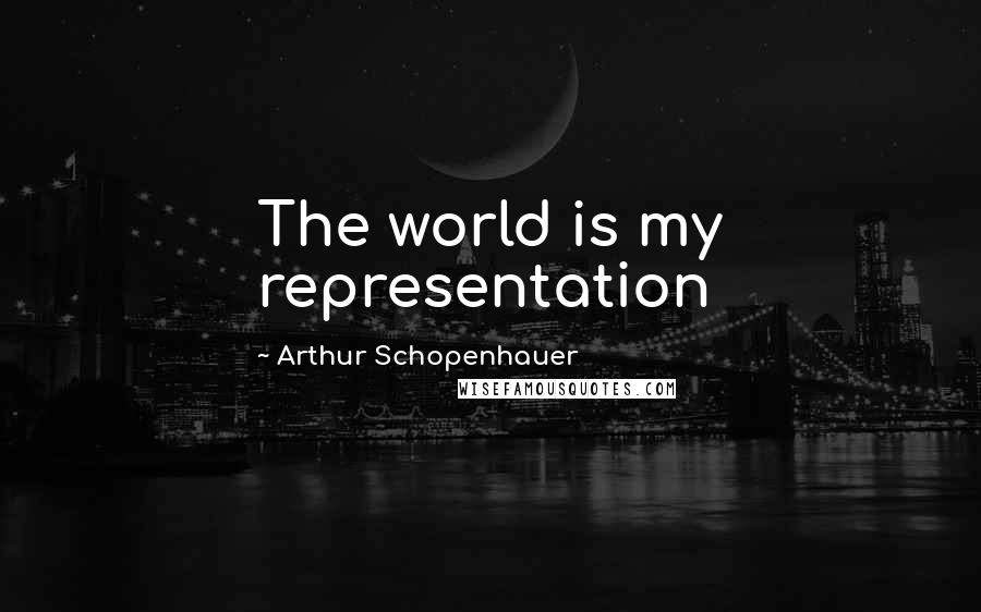 Arthur Schopenhauer Quotes: The world is my representation