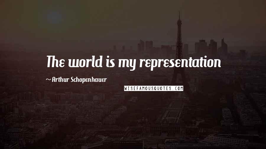 Arthur Schopenhauer Quotes: The world is my representation