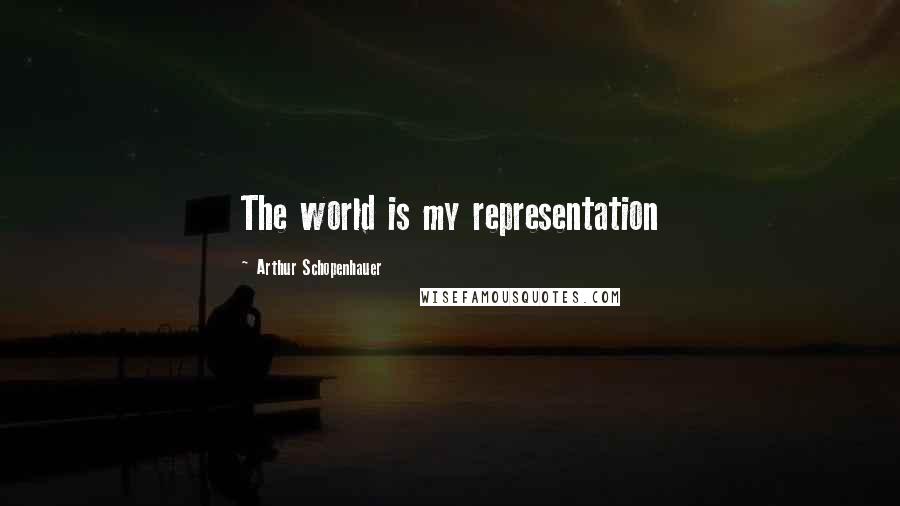 Arthur Schopenhauer Quotes: The world is my representation