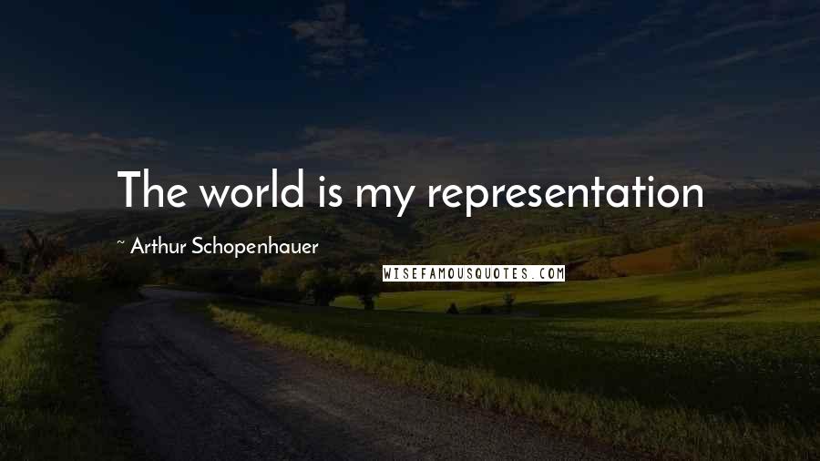 Arthur Schopenhauer Quotes: The world is my representation