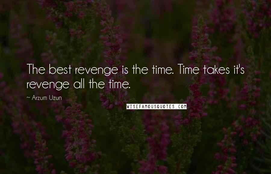 Arzum Uzun Quotes: The best revenge is the time. Time takes it's revenge all the time.