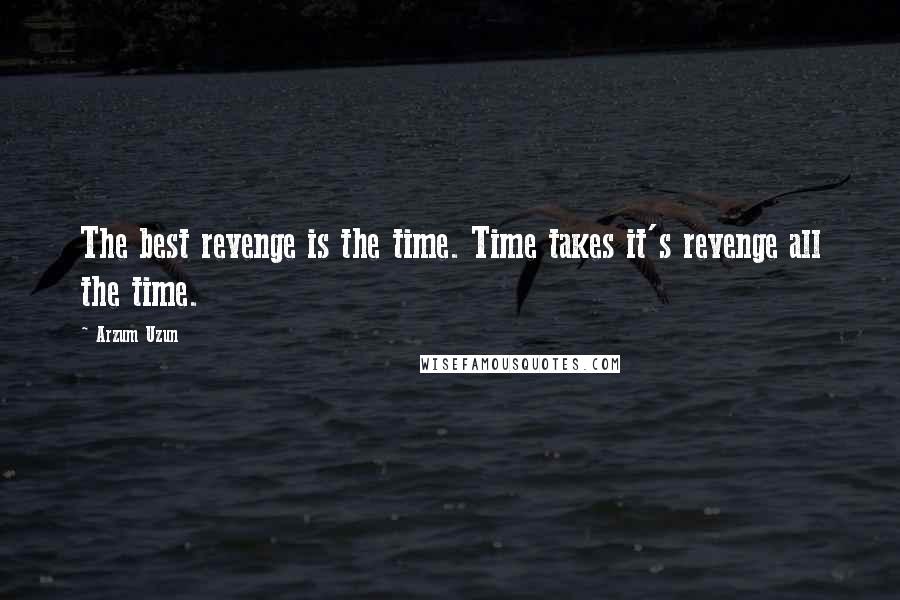 Arzum Uzun Quotes: The best revenge is the time. Time takes it's revenge all the time.