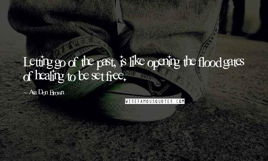Asa Don Brown Quotes: Letting go of the past, is like opening the flood gates of healing to be set free.