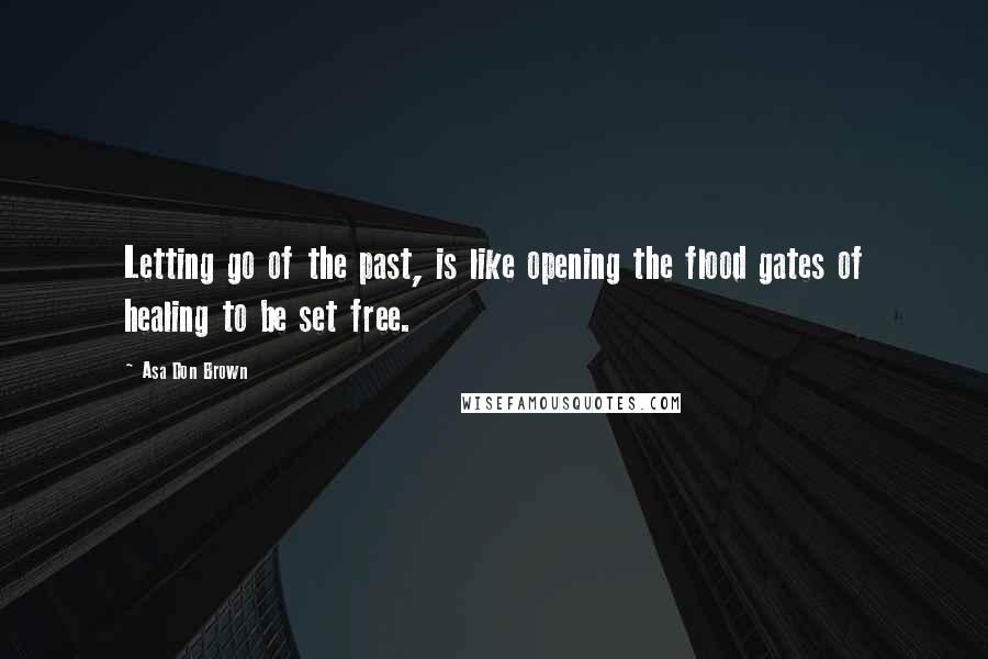 Asa Don Brown Quotes: Letting go of the past, is like opening the flood gates of healing to be set free.