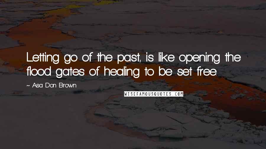 Asa Don Brown Quotes: Letting go of the past, is like opening the flood gates of healing to be set free.