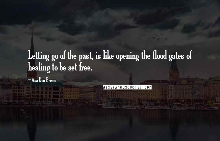 Asa Don Brown Quotes: Letting go of the past, is like opening the flood gates of healing to be set free.