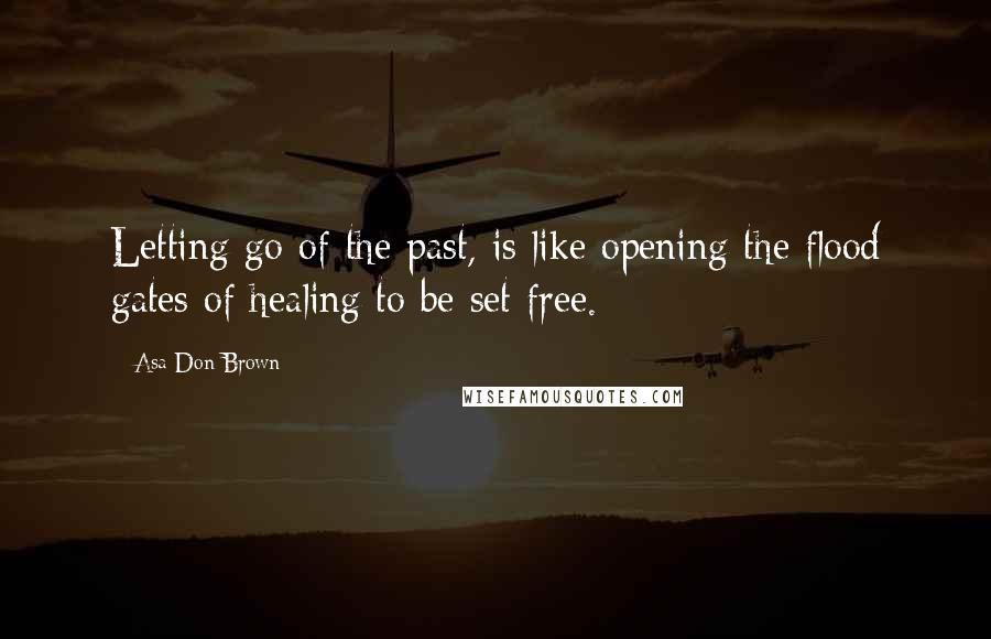 Asa Don Brown Quotes: Letting go of the past, is like opening the flood gates of healing to be set free.