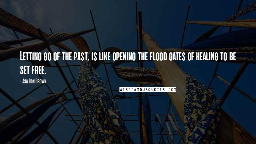 Asa Don Brown Quotes: Letting go of the past, is like opening the flood gates of healing to be set free.