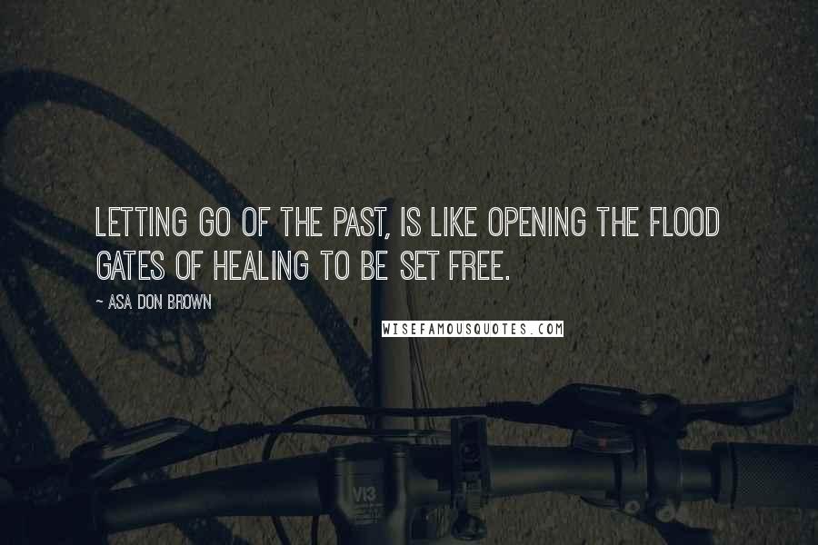 Asa Don Brown Quotes: Letting go of the past, is like opening the flood gates of healing to be set free.