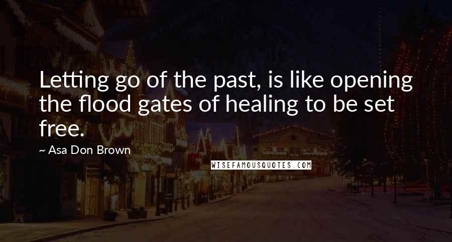 Asa Don Brown Quotes: Letting go of the past, is like opening the flood gates of healing to be set free.