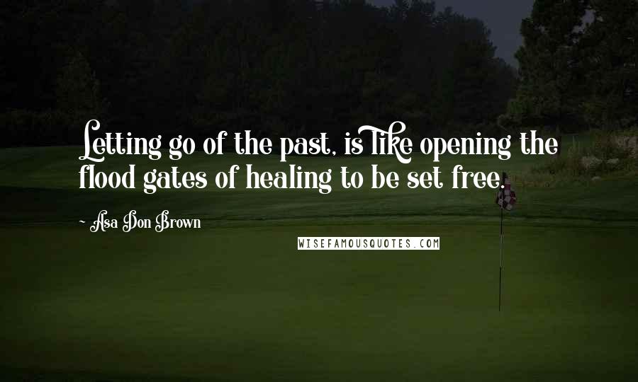 Asa Don Brown Quotes: Letting go of the past, is like opening the flood gates of healing to be set free.