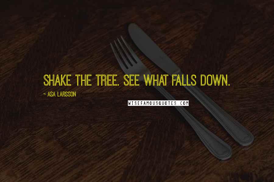 Asa Larsson Quotes: Shake the tree. See what falls down.