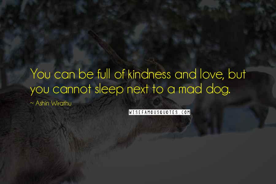 Ashin Wirathu Quotes: You can be full of kindness and love, but you cannot sleep next to a mad dog.