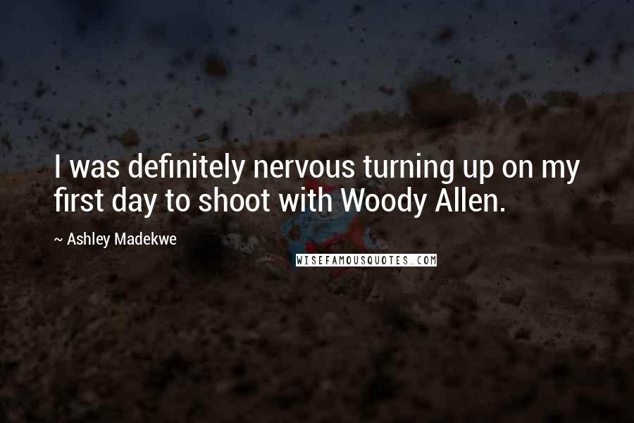 Ashley Madekwe Quotes: I was definitely nervous turning up on my first day to shoot with Woody Allen.