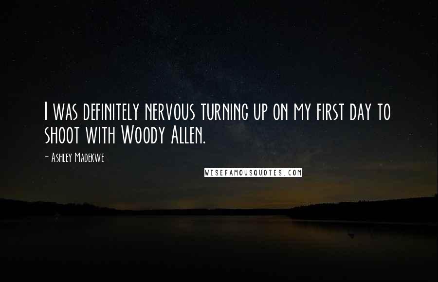 Ashley Madekwe Quotes: I was definitely nervous turning up on my first day to shoot with Woody Allen.