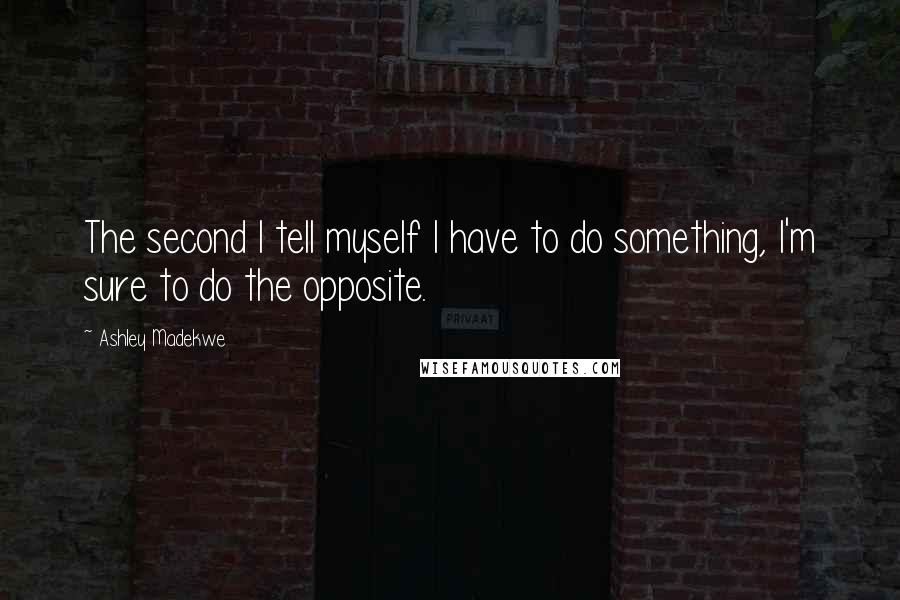 Ashley Madekwe Quotes: The second I tell myself I have to do something, I'm sure to do the opposite.